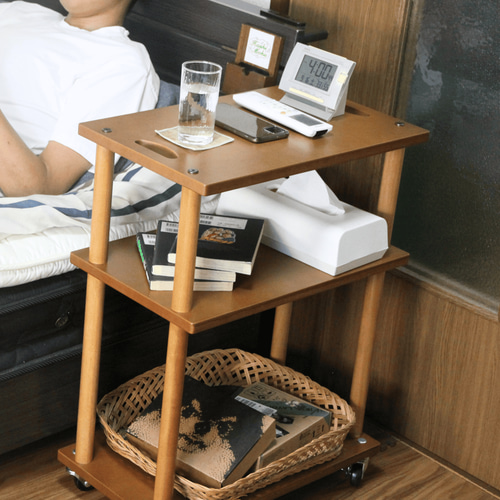 ブラウン木製電話台 　花台　キャスター付き ブラウン木製電話台 花台 キャスター付き 電話台 キャスター付き」の