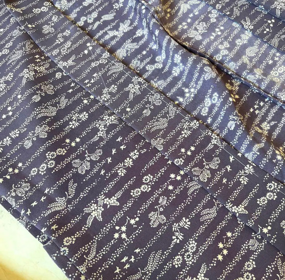 新品　化繊　単衣　女物　長羽織　紫 4枚目の画像