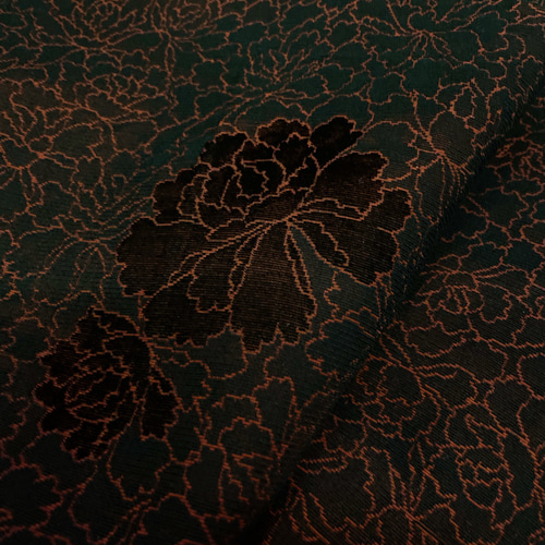 黒赤トレンチ風 ケープ コート 裏地付き 着物リメイク ポンチョ