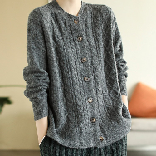 美品/XL相当　ZANONE カーディガン　ニット　ケーブル　編み込み　グレー 楽天市場】【ポイント8倍 11/3 9:59まで】ザノーネ ZANONE