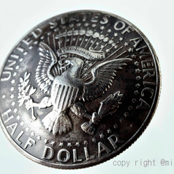 vintage 本物のコイン コインコンチョ　コインボタン（11223-494　）レザークラフト材料 2枚目の画像