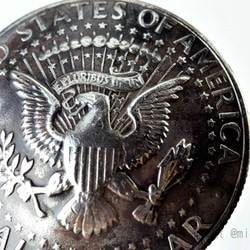 vintage 本物のコイン コインコンチョ　コインボタン（11223-494　）レザークラフト材料 1枚目の画像
