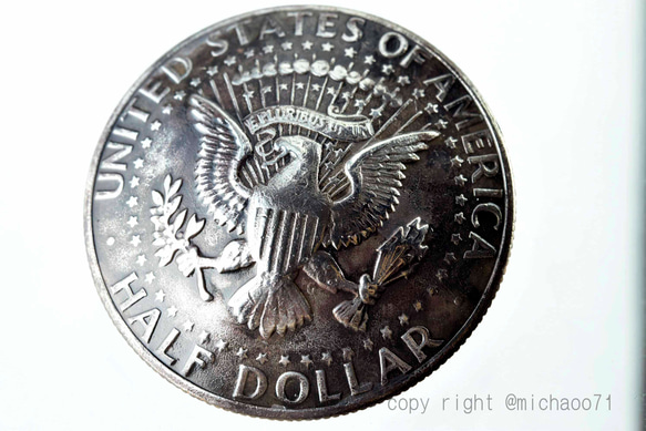vintage 本物のコイン コインコンチョ　コインボタン（11223-494　）レザークラフト材料 5枚目の画像