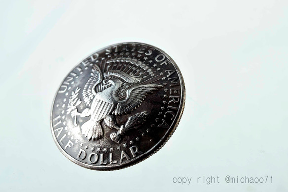 vintage 本物のコイン コインコンチョ　コインボタン（11223-494　）レザークラフト材料 3枚目の画像