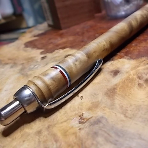 【黄金樟瘤（マーブルウッド瘤）】木軸　手作り　木のボールペン 黄金樟瘤（マーブルウッド瘤）】木軸 手作り 木のボールペン