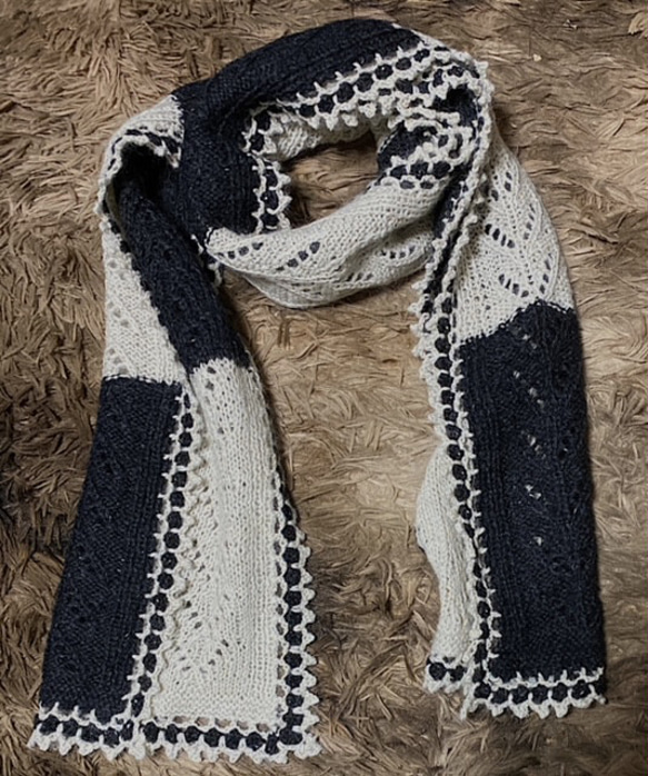 ☆手編み モヘア透かし柄マフラー☆ マフラー miyuka 通販 16591939