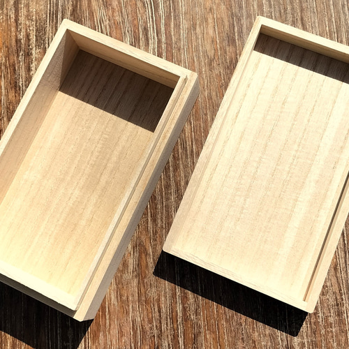 オーダーメイド 中型サイズ 桐箱 家紋 宝物入れ ポリッシュ