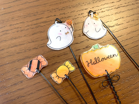 Halloween♡︎ガーデンピック♡︎ワイヤーアート 2枚目の画像