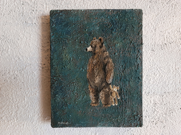 クマさんとテディベア　アートパネル　 2枚目の画像