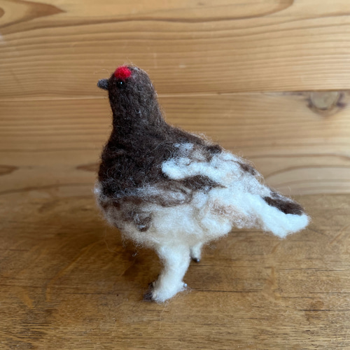 羊毛フェルト 夏の雷鳥♂ 羊毛フェルト yama-no-tomo 通販