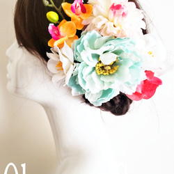 花姫 ピオニーと椿の髪飾り6点Set No868 7枚目の画像