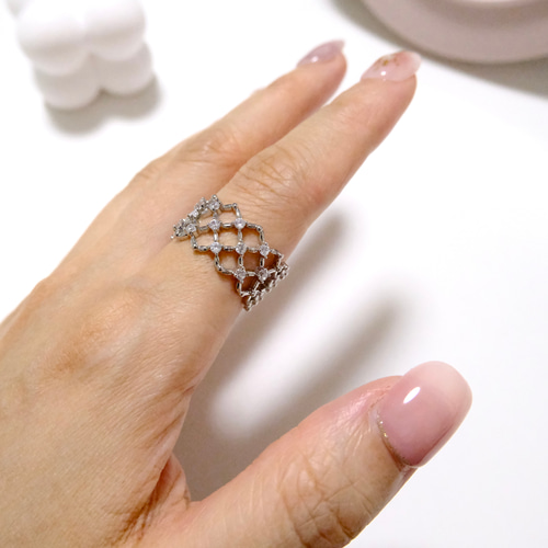 シルバー925 ダイヤモンド風リング シルバー ダイヤモンド風リング