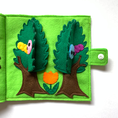フェルト絵本☆HOUSE 虫さんたちのおうちで遊ぼう 知育絵本 布絵本