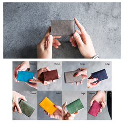 送料無料 AURAMU イージーウォレット イタリアンスクラッチ・オイルレザー CESC ミニ財布 コンパクト財布 6枚目の画像