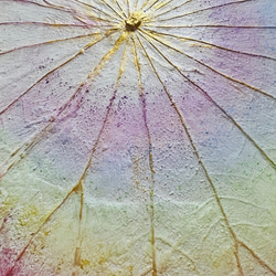 【一点もの】オシャレでユニークな蓮の葉ハッピーアート: The beauty of lotus leaf.虹、幸、癒し 4枚目の画像