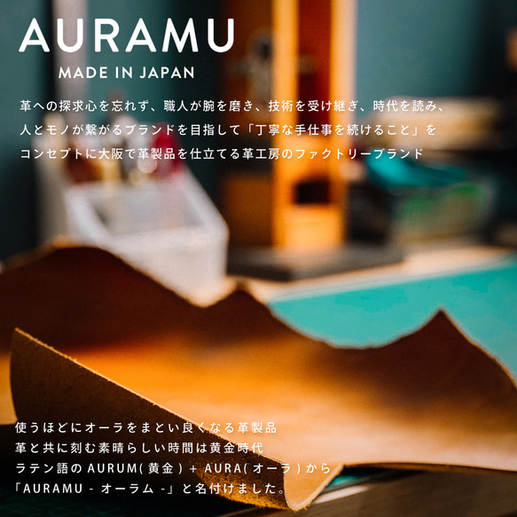 送料無料 AURAMU イージーウォレット イタリアンレザー CESC ウォルナット ミニ財布 コンパクト財布 7枚目の画像