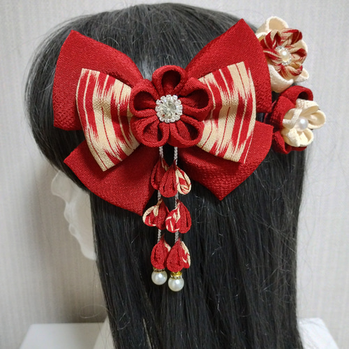 髪飾り 髪飾りえんじ リボンえんじ 成人式髪飾り 卒園式髪飾り 七五三  