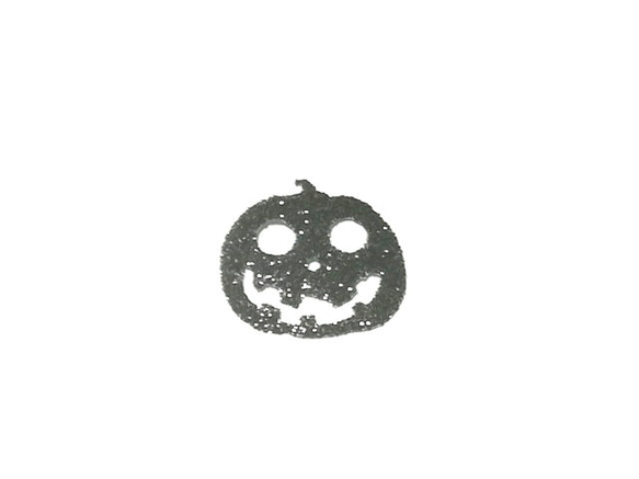 オーダーキラキラワッペンハロウィンシルエット笑うかぼちゃA2cm×2.1cm/ラメグリッター希望カラー/アイロンシール 1枚目の画像