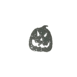 オーダーキラキラワッペンハロウィンシルエット笑うかぼちゃD2cm×1.6cm/ラメグリッター希望カラー/アイロンシール 1枚目の画像