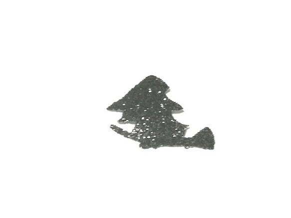 オーダーキラキラワッペンハロウィンシルエット魔女2cm×2.5cm/ラメグリッター希望カラー/アイロンシール 1枚目の画像