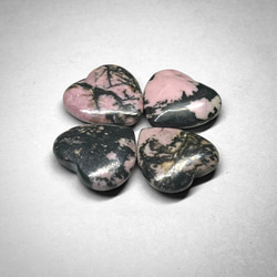 black lace rhodonite：heart / ブラックレースロードナイト：ハート B 3枚目の画像