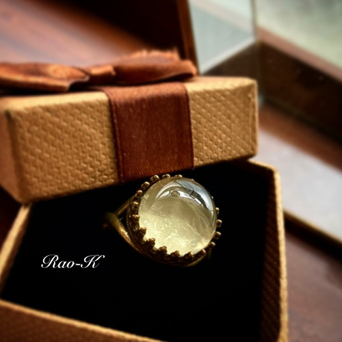 アンティークリング ✨always be yourself!大人のアンティーク調リング〜シトリン