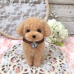 羊毛フェルト トイプードルちゃん。 羊毛フェルト hiromisaku 通販