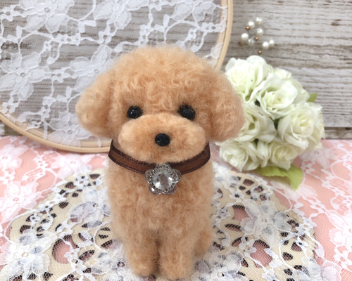 羊毛フェルト トイプードル「買い物かご入りプードルちゃん」 羊毛フェルト トイプードル(かご入り ツイン) | ホシイロ雑貨店