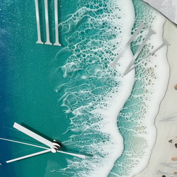 海の壁掛け時計　開店祝い　引越し　癒し　大切な人へのプレゼント　アート時計　オーシャンアート　レジンアート 4枚目の画像