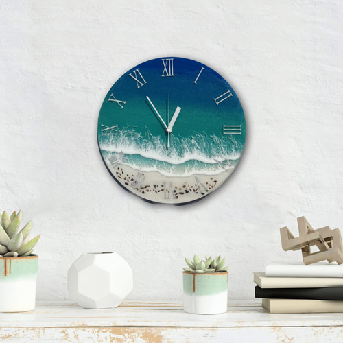 海の壁掛け時計 開店祝い 引越し 癒し 大切な人へのプレゼント アート