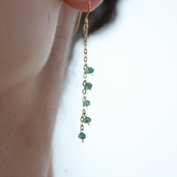 14KGF emerald pierce[kgf5179] 4枚目の画像