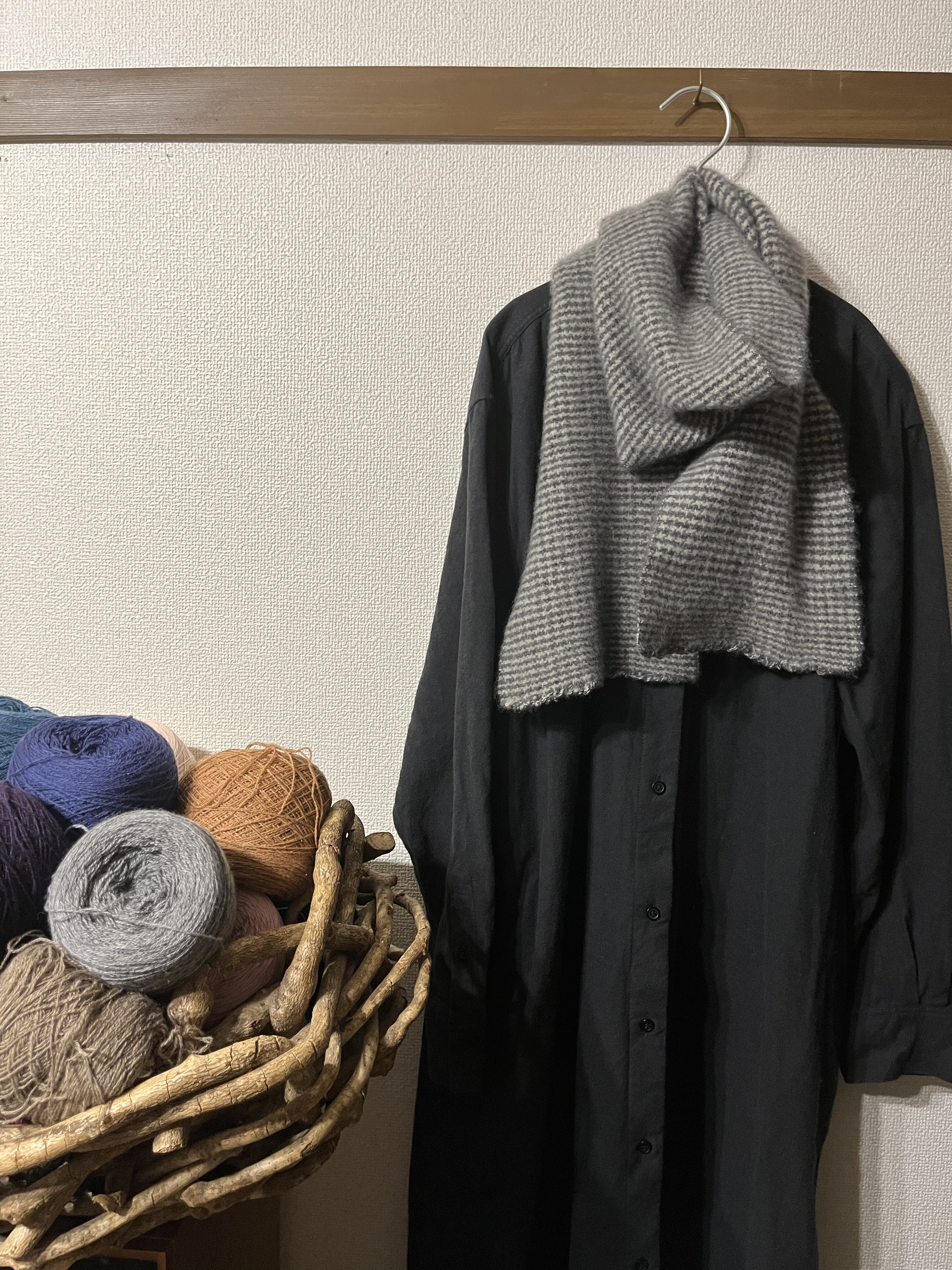 【受注制作御予約】手織りカシミヤマフラー　お好きなデザインでのオーダーメイド(およそ25 x 175 cm)｜詳細画像
