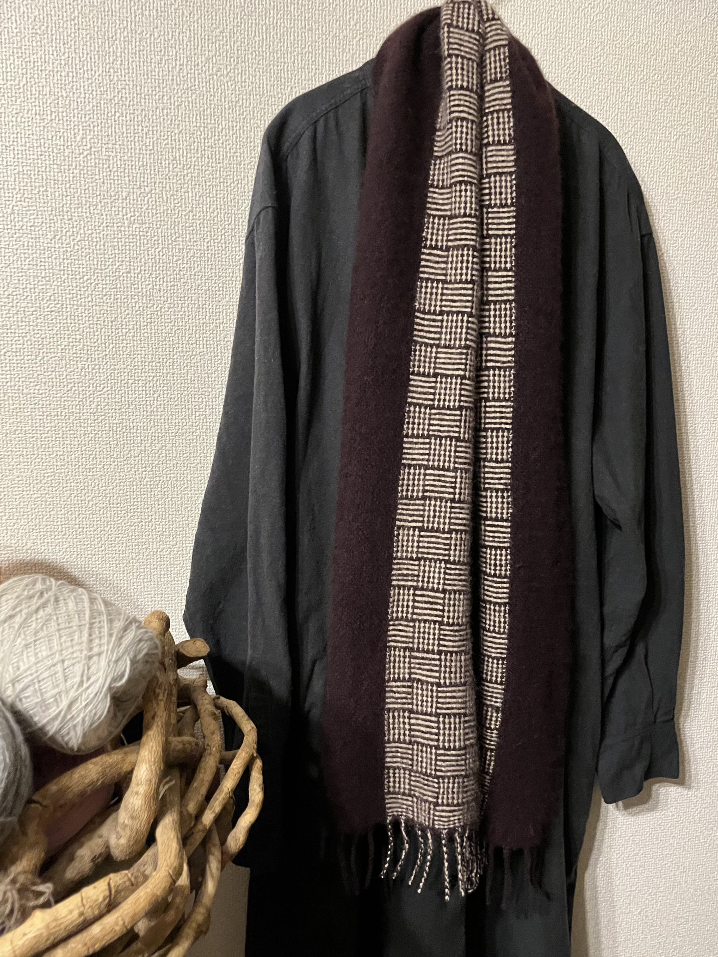 【受注制作御予約】手織りカシミヤマフラー　お好きなデザインでのオーダーメイド(およそ25 x 175 cm)｜詳細画像