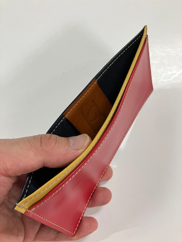 お札入れ 〜 シンプルなマチなしレザーワレット 〜(スムースレザー) 3枚目の画像