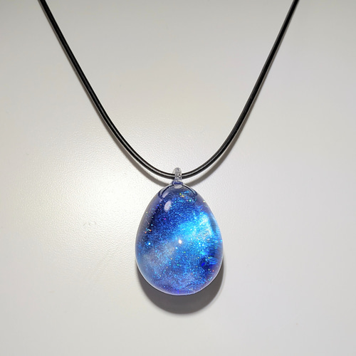 はくとん　　佐竹ガラスの星空ネックレス　レジンネックレス　ハンドメイド 天の川ネックレス / レジン / 星空 / 懐中時計 / 宇宙
