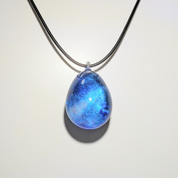 はくとん　　佐竹ガラスの星空ネックレス　レジンネックレス　ハンドメイド はくとん 佐竹ガラスの星空ネックレス レジンネックレス