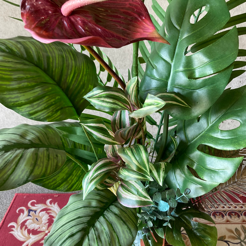 光触媒　人工観葉植物　ウォールグリーン　フェイクグリーン　バリ風マッサンajg 光触媒 人工観葉植物 ウォールグリーン フェイクグリーン バリ風