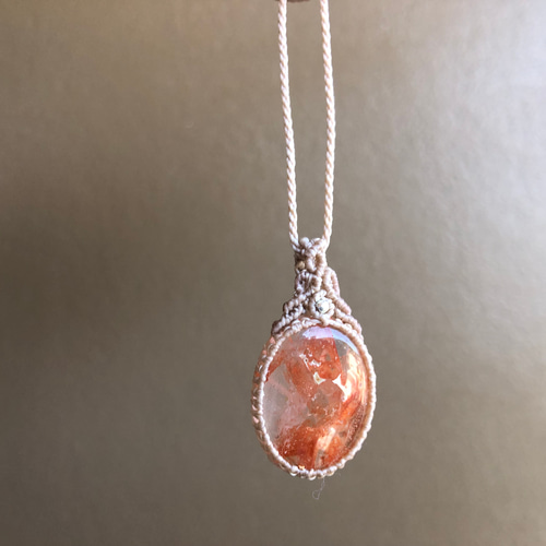 ヘマタイトインクォーツのマクラメネックレス ヘマタイトインクォーツのマクラメ編みネックレス⭐︎ ネックレス