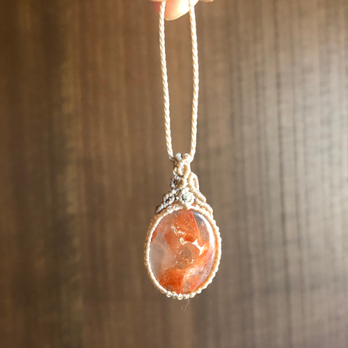 ヘマタイトインクォーツのマクラメネックレス ヘマタイトインクォーツのマクラメ編みネックレス⭐︎ ネックレス