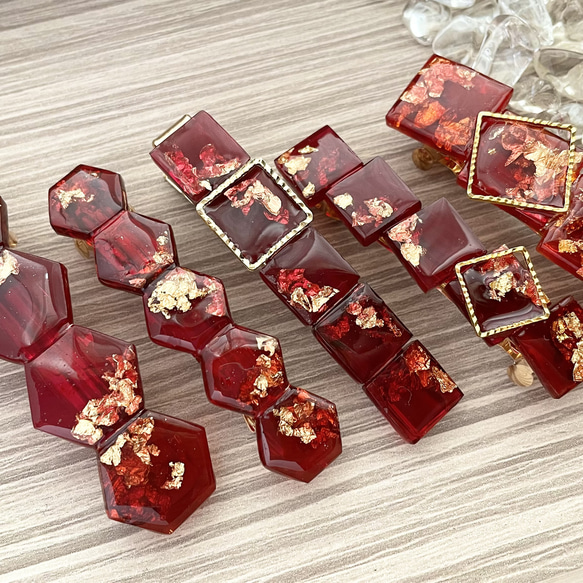 秋のバレッタ ヘアクリップ HAIR CLIP/TRIPLE PEARL（バレッタ/ヘアクリップ）｜muku（ムク）の