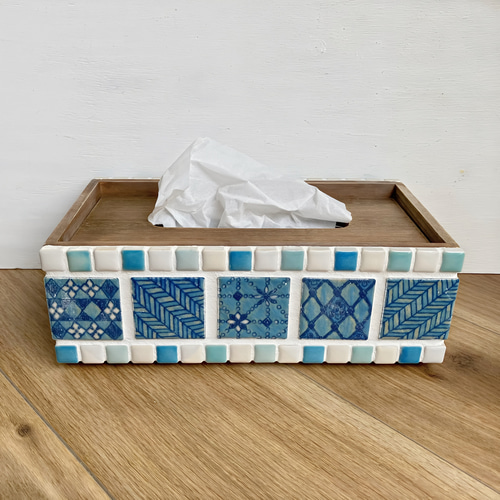 アンティークなタイルのティッシュケースボックス【両面貼り】 その他