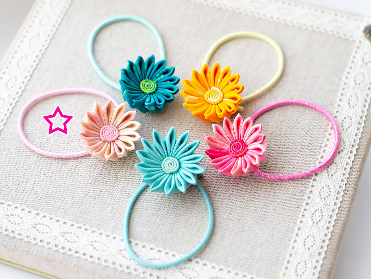 つまみ細工 紫陽花♡ベビーヘアクリップ　ヘアゴム 紫陽花のヘアクリップ 【つまみ細工】 | ototsuzuri