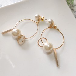 14Kgf】6mm エチオピア産ウォーターオパール ピアス・イヤリング