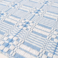 北欧手織り:フリークロス/ムンカベルテ織り（ブルー） 10枚目の画像