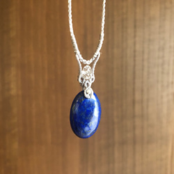 ルビーインゾイサイトのマクラメ編みネックレス ネックレス