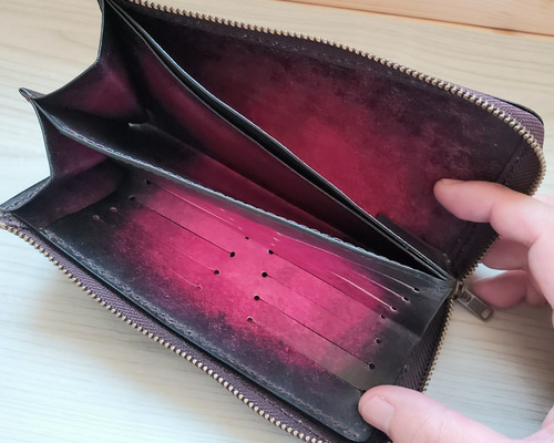 ハート柄 長財布 ダークブラウン/ピンク コーチ COACH 未使用 ラウンドファスナー長財布 F53885-SV/PK