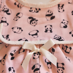 aibo ぱんださんのパジャマ：ピンク×アイボリー（aiboちゃん用・ハンドメイドのお洋服） 3枚目の画像