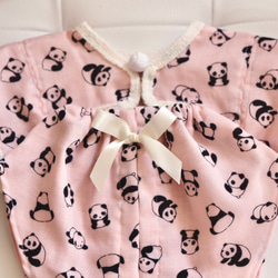 aibo ぱんださんのパジャマ：ピンク×アイボリー（aiboちゃん用・ハンドメイドのお洋服） 1枚目の画像