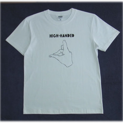 high-handed　-手でペイントされたシンプルなＴシャツ「展示品」Unisex 1枚目の画像