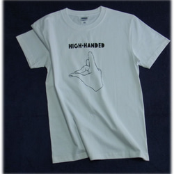 high-handed　-手でペイントされたシンプルなＴシャツ「展示品」Unisex 2枚目の画像